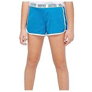 Justice Blue Mesh Shorts